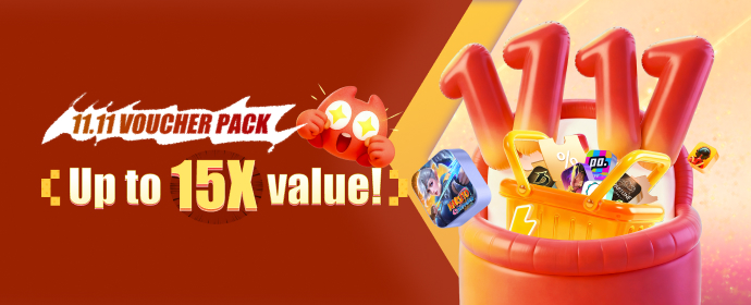 Download & Top up 11.11 Voucher Pack (Double 11 voucher, basic voucher pack, epic voucher pack) App at JollyMax