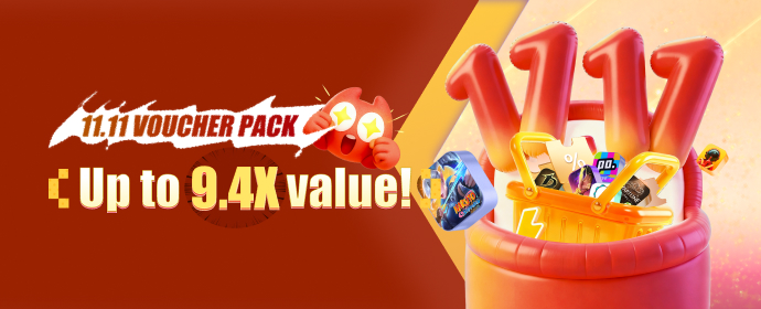 Download & Top up 11.11 Voucher Pack (Double 11 voucher, basic voucher pack, epic voucher pack) App at JollyMax