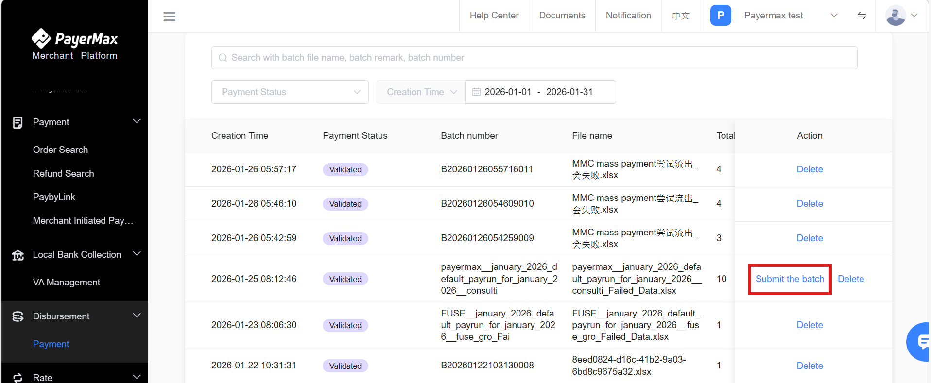 Submit Verified Documents